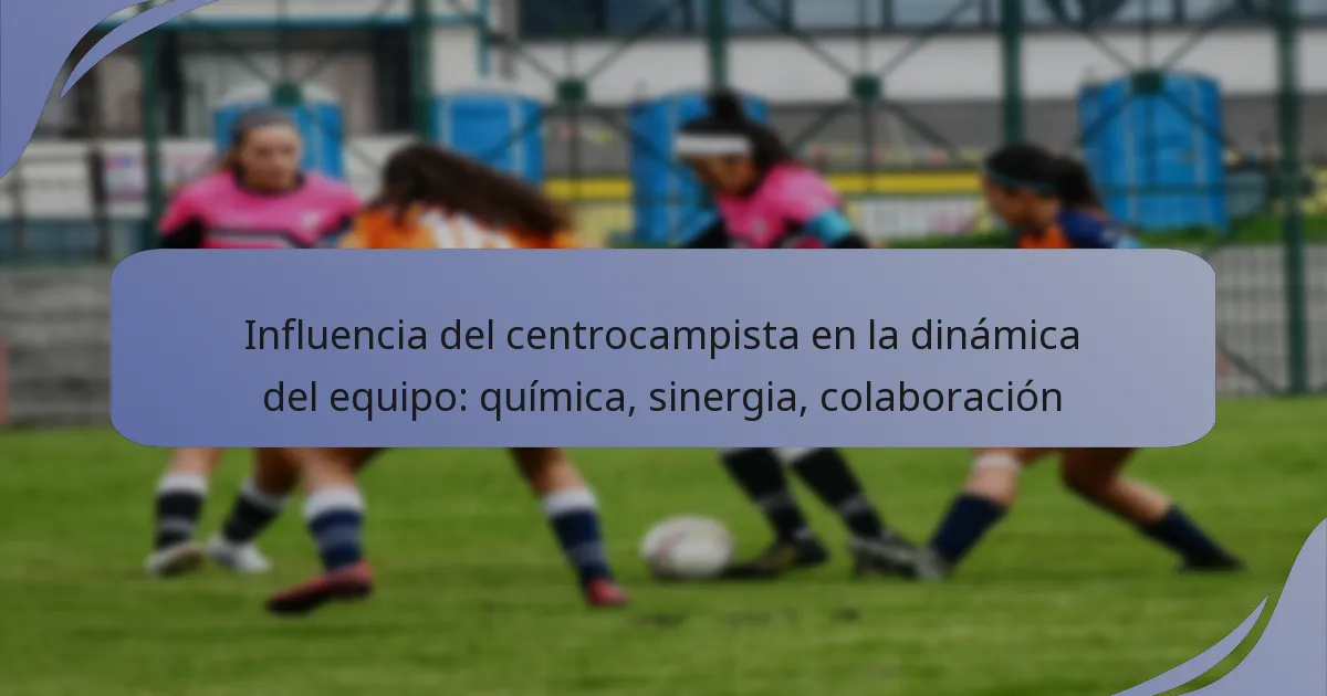 Influencia del centrocampista en la dinámica del equipo: química, sinergia, colaboración